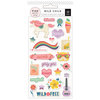 Pink Paislee - Wild Child Collection - Puffy Stickers - Girl