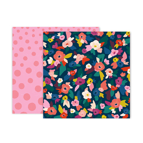 Pink Paislee - Pick Me Up Collection - 12 x 12 Double Sided Paper - Paper 2