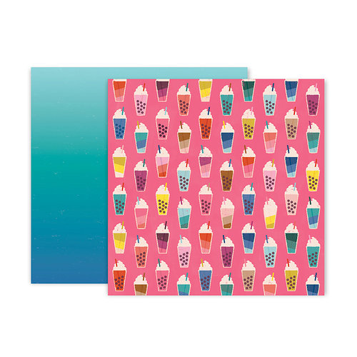 Pink Paislee - Pick Me Up Collection - 12 x 12 Double Sided Paper - Paper 4