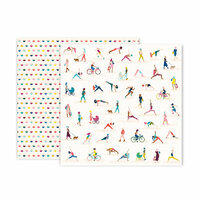 Pink Paislee - Pick Me Up Collection - 12 x 12 Double Sided Paper - Paper 9