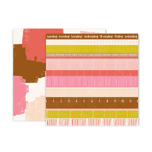 Pink Paislee - Pick Me Up Collection - 12 x 12 Double Sided Paper - Paper 12