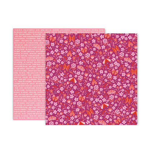 Pink Paislee - Pick Me Up Collection - 12 x 12 Double Sided Paper - Paper 17