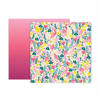 Pink Paislee - Pick Me Up Collection - 12 x 12 Double Sided Paper - Paper 23