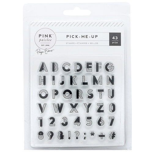 Pink Paislee - Pick Me Up Collection - Clear Acrylic Stamps - Alphabet