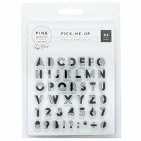 Pink Paislee - Pick Me Up Collection - Clear Acrylic Stamps - Alphabet