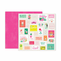 Pink Paislee - Confetti Wishes Collection - 12 x 12 Double Sided Paper - Paper 6