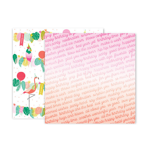 Pink Paislee - Confetti Wishes Collection - 12 x 12 Double Sided Paper - Paper 12