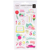 Pink Paislee - Confetti Wishes Collection - Puffy Stickers