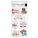 Pink Paislee - Confetti Wishes Collection - Embossed Stickers