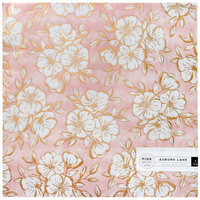 Pink Paislee - Auburn Lane Collection - 12 x 12 Vellum Paper with Foil Accents