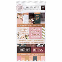 Pink Paislee - Auburn Lane Collection - Cardstock Stickers with Foil Accents - Labels