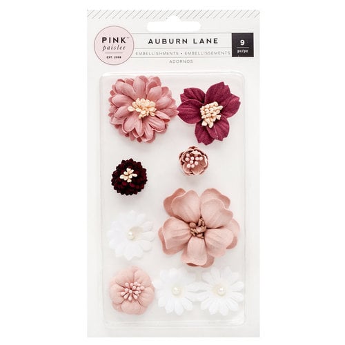 Pink Paislee - Auburn Lane Collection - Dimensional Cloth Flowers