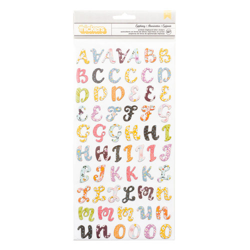 Pink Paislee - Whimsical Collection - Thickers - Printed Chipboard - Alphabet - Epiphany