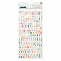 Pink Paislee - Whimsical Collection - Thickers - Mini Foam - Alphabet - Pink Foil - Happy Life