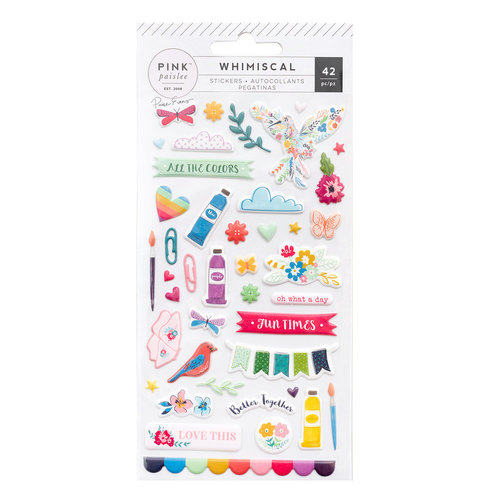 Pink Paislee - Whimsical Collection - Puffy Stickers