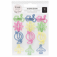Pink Paislee - Horizon Collection - Shaped Paper Clips
