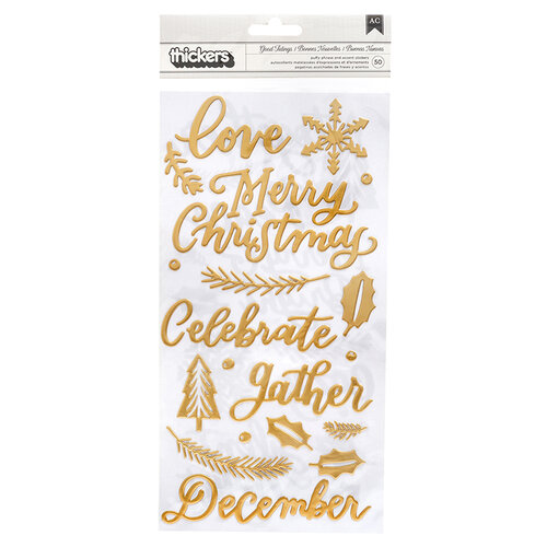 Pink Paislee - Together For Christmas Collection - Thickers with Foil Accents - Words