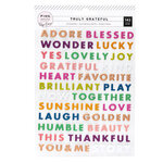 Pink Paislee - Truly Grateful Collection - Puffy Word Stickers with Matte Copper Foil Accents