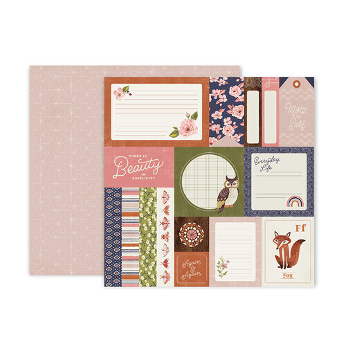 Pink Paislee - Again and Again Collection - 12 x 12 Double Sided Paper - Paper 1