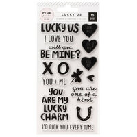 Pink Paislee - Lucky Us Collection - Clear Acrylic Stamp Set