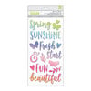 Pink Paislee - Bloom Street Collection - Thickers - Flutter - Phrase - Puffy Vinyl Stickers