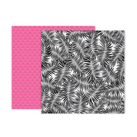 Pink Paislee - 5th and Monaco Collection - 12 x 12 Double Sided Paper - Paper 2