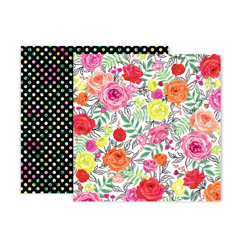 Pink Paislee - 5th and Monaco Collection - 12 x 12 Double Sided Paper - Paper 3