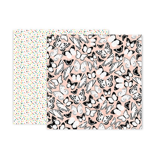 Pink Paislee - 5th and Monaco Collection - 12 x 12 Double Sided Paper - Paper 4