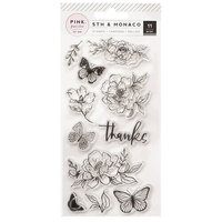 Pink Paislee - 5th and Monaco Collection - Clear Acrylic Stamps