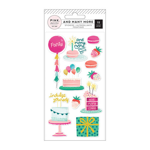 Pink Paislee - And Many More Collection - Embossed Puffy Stickers