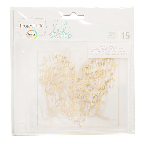 Becky Higgins - Project Life - Heidi Swapp Collection - 4 x 4 Foil Pocket Pages - 15 Pack
