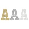 Heidi Swapp - Marquee Love Collection - Marquee Inserts - 8 Inches - A - Gold, Silver, and White Glitter - 3 Pack