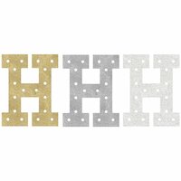 Heidi Swapp - Marquee Love Collection - Marquee Inserts - 8 Inches - H - Gold, Silver, and White Glitter - 3 Pack