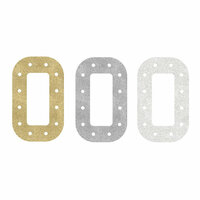 Heidi Swapp - Marquee Love Collection - Marquee Inserts - 8 Inches - O - Gold, Silver, and White Glitter - 3 Pack