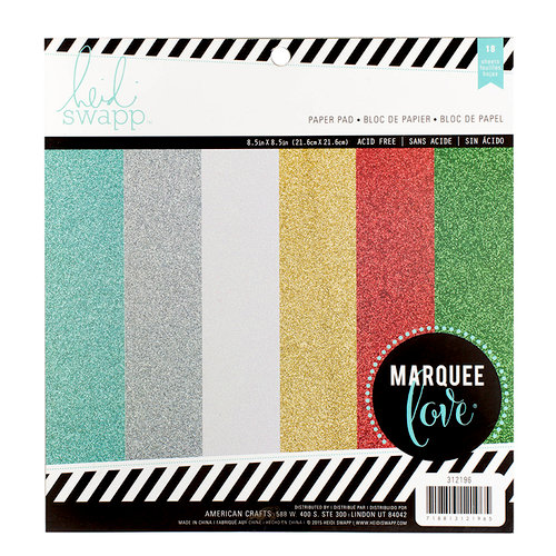 Heidi Swapp - Marquee Love Collection - Christmas - 8.5 x 8.5 Paper Pad - Glitter