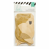 Heidi Swapp - Dipped Tags - Black White and Gold