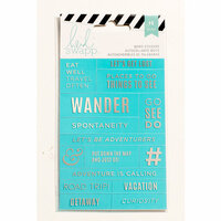 Heidi Swapp - Cardstock Stickers - Word Jumbles - Teal and Silver