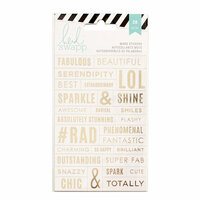 Heidi Swapp - Cardstock Stickers - Word Jumbles - Clear and Gold