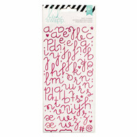 Heidi Swapp - Glitter Puffy Stickers - Alphabet - Hot Pink
