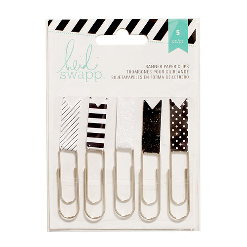 Heidi Swapp - Paper Clip Flags - Black and White