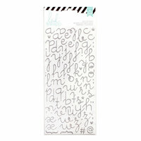 Heidi Swapp - Glitter Puffy Stickers - Alphabet - Silver
