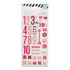 Heidi Swapp - Puffy Stickers - Numbers - Pink
