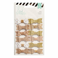 Heidi Swapp - Fabric Bows - Gold and White