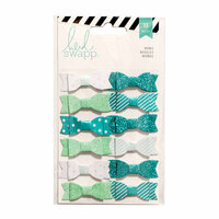 Heidi Swapp - Fabric Bows - Teal and White