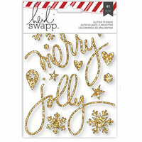 Heidi Swapp - Oh What Fun Collection - Christmas - Glitter Stickers - Buzz Words