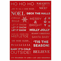 Heidi Swapp - Oh What Fun Collection - Christmas - Cardstock Stickers - Word Jumble
