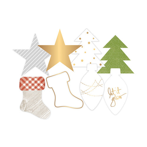 Becky Higgins - Project Life - Heidi Swapp Collection - Christmas - Die Cut Transparency Shapes