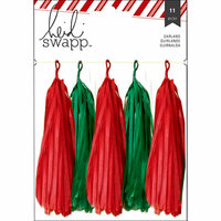 Heidi Swapp - Oh What Fun Collection - Christmas - Garland - Tassels - Red and Green