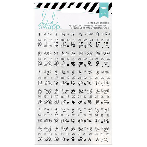 Heidi Swapp - Memory Planner - Clear Stickers - Date