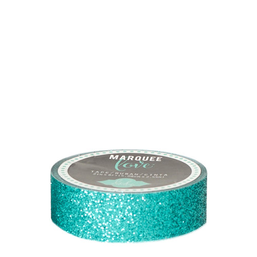 Heidi Swapp - Marquee Love Collection - Washi Tape - Glitter Aqua - 0.875 Inches Wide